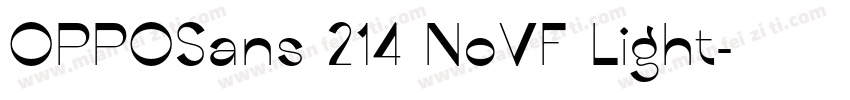 OPPOSans 214 NoVF Light字体转换